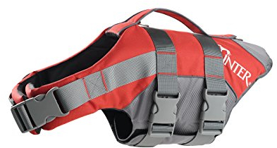 HUNTER MOSS Schwimmweste, Schwimmhilfe für Hunde, Haltegriff, reflektierend, XL, rot