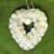 Dekorationsherz weiße Rosen zum Aufhängen Dekoherz ca. 24 x 23 cm Rosenherz