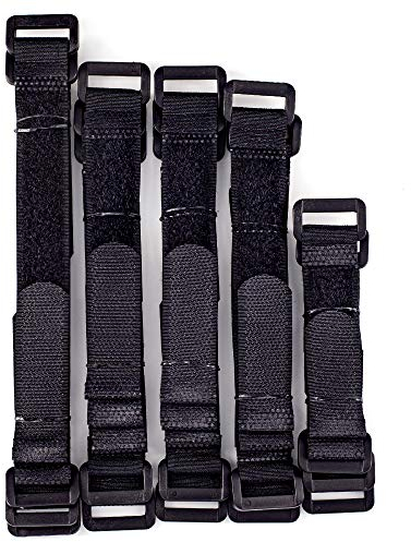 WINTEX 25 Kabelbinder wiederverschließbar in 3 Längen – Klettbänder mit starkem Klettverschluss – universell einsetzbares Kableband – Klett-Kablebinder in Schwarz
