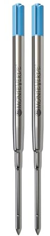 Monteverde Soft Roll Kugelschreibermine für Sheaffer-Kugelschreiber, M-Spitze, Türkis, 2 Stück