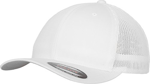 Flexfit Unisex Mesh Trucker Mütze, White, L/XL