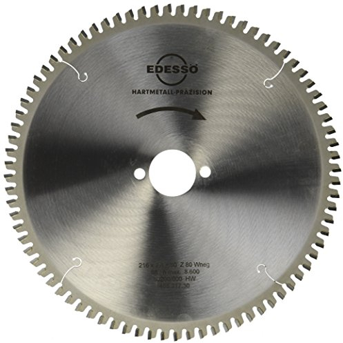 Edessö 45521730 HM-Kreissägeblatt Präzision-Spezial 2/7/42 HW 216x2,8/1,8x30 Z=80 W neg, Silber