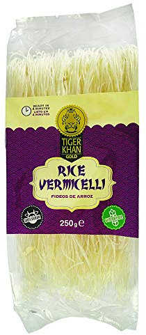 Tiger Khan Fideos Vermicelli de Arroz para Cocina Asiática, 250g