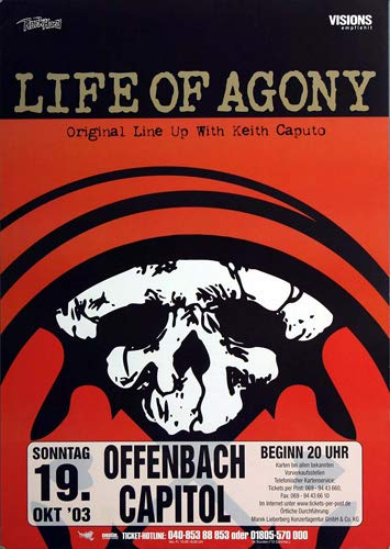 Life of Agony - River Runs Again, Frankfurt 2003 » Konzertplakat/Premium Poster | Live Konzert Veranstaltung | DIN A1 «
