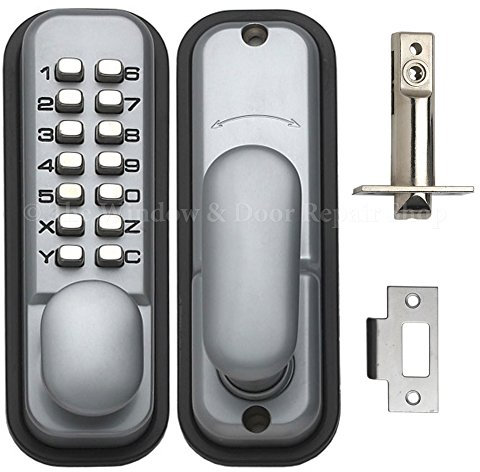 Briton 9160 Push Button Mechanical Digital Lock c/w HO Option (SV and PB Finishes), Silver