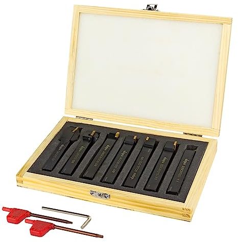 Drehmeißel Drehstahl HM Wendeplatten Set in Box 7 tlg. 12x12 mm für Drehbank