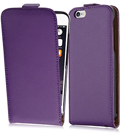 cadorabo Case works with Apple iPhone 6 PLUS/iPhone 6S PLUS in LILAC VIOLET - Flip Style Case made of Smooth Faux Leather - Wallet Etui Cover Pouch PU Leather Flip