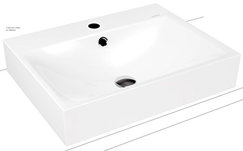 SILENIO Aufsatzwaschtisch 600x460x120 WB 3042 KALDEWEI emailliert alpenweiß Perleffekt