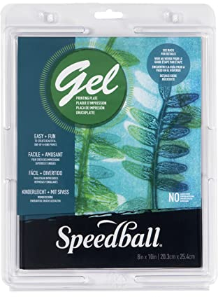 Speedball 8 x 10 Gel Printing Plate, Print Making, Screen Printing, Block Printing, Gelli Printing Crafts Accessories, Crafters Companion, Hobby Art, Fine Art, Easy And Fun
