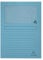 Exacompta 50106E Fenstermappen Packung, 100 Stück, mit Organisationsdruck aus Recycling-Karton 120 g, forever, Din A4, hellblau