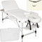 TecTake® Table de Massage Pliante Professionnelle 3 Zones Aluminium Cosmetique Lit de Massage Table Esthetique Tatouage Portable avec Repose Bras, Housse de Transport Incluse
