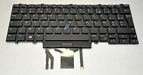 DELL W93F7 Teclado refacción para notebook - Componente para ordenador portátil (Teclado, Francés, Retroiluminación de teclado, DELL, Latitude E5450, E7450)