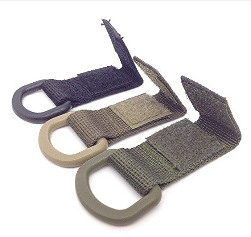Mangobuy 3 x D-Ring-Molle-Gurtband-Schnallen-Haken, multifunktionaler Karabiner, Nylon, für maximale Gurtband-35 mm