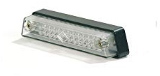 SHIN YO LED-Nebelschlussleuchte mit langem Anschlusskabel, Glas transparent (Black)