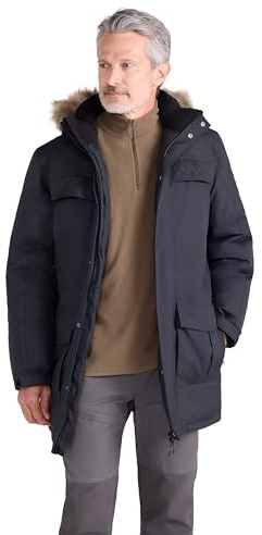 Mountain Warehouse Antarctic Down Mens Padded Jacket | Quick Drying & Breathable Waterproof Winter Puffer Coat, Thermal Tested -40°C, Down Fill Power 600 for Warmth, Comfort, Cold