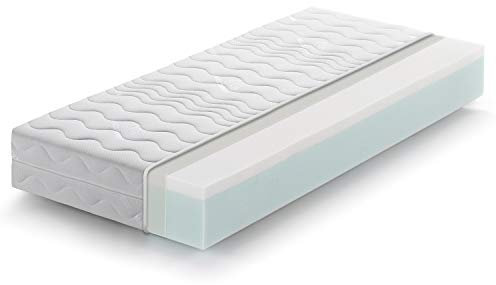 Marcapiuma Memory Mattress 2 ft 7 (2ft6 x 6ft6) 80x200 cm depth 15 cm SUNRISE H2 Medium Firmness Non-allergenic Dust mite resistant Breathable Fresh and Soft Removable Cover Made in Italy