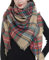 Dimore Trendiger karierter Deckenschal für Damen, groß, übergroß, lang, warm, Winter, Schottenkaro, Wickelschal, Geschenk für Frauen, Hellgelb, Medium