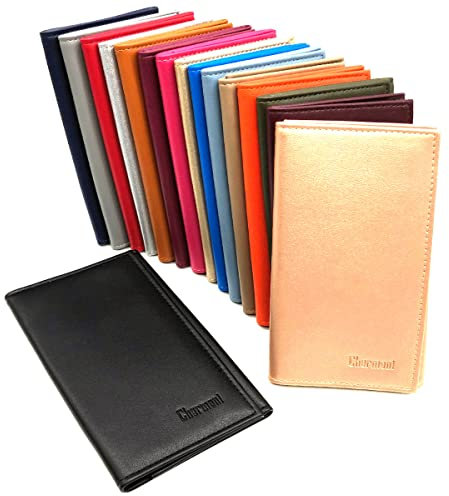 Charmoni - Hug - Etui Porte Papiers Voiture Permis de Conduire Carte Grise Homme Femme en Cuir Vachette (TU, Bleu Roi)