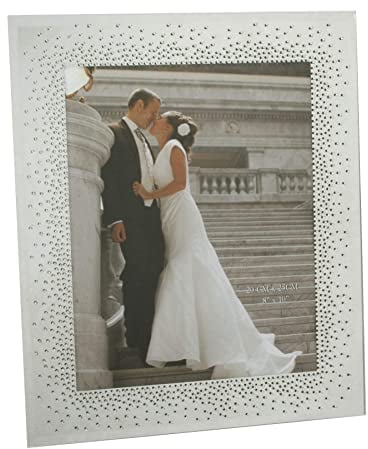 Juliana Mirror Glass Wedding Photo Frame Starburst Crystals 8x10 FG51380