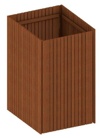 BINTO Mülltonnenbox Grundverkleidung Hartholz FSC - 1412