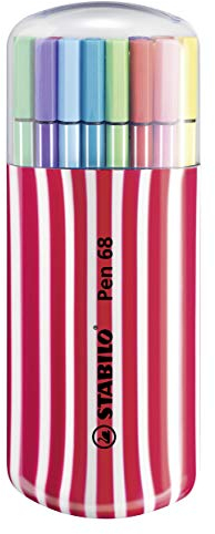 STABILO - Premium-Filzstift - Pen 68-20er Zebrui in beere - mit 20 verschiedenen Farben