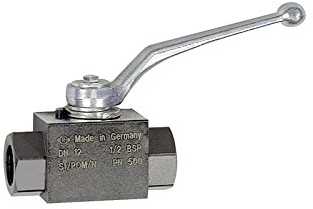 Riegler 103514 Kugelhahn, Hochdruckausführung, G-Innengewinde, Stahl, G 1/8