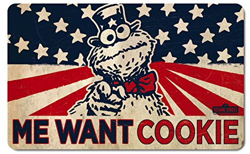 Logoshirt® Sesamstrasse I Krümelmonster I Me Want Cookie I Frühstücksbrettchen I Schneidebrett I 23x14cm I spülmaschinenfest & hitzebeständig I Lizenziertes Originaldesign