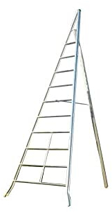 FACAL Agri, Obstbaumleiter, 8028406002291, Ernteleiter mit Stütze, die ideale Steighilfe aus Aluminium zum Beschneiden, Pflegen und Ernten, Arbeitshöhe 4m, 8 Sprossen