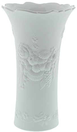 Kaiser Porzellan Vase, Weiß, 24cm