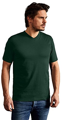 Premium V-Ausschnitt T-Shirt Herren, Waldgrün, XL