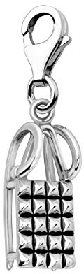 Quiges Charm Anhänger 3D Winter Schnee Schlitten Rodel 925 Silber mit Karabinerverschluss für Bettelarmband