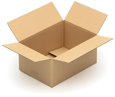 KK Verpackungen Versandkartons 300 x 215 x 140 mm Braun 1-wellig (Außenmaß 306 x 220 x 148 mm) | 100 Stück, Faltkartons Kartons für Versand als DHL Päckchen M DPD Hermes GLS Paketklasse S (KK20)