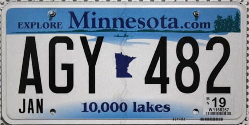 Flaches KFZ Nummernschild Minnesota, Kennzeichen US License Plate, USA Blechschild