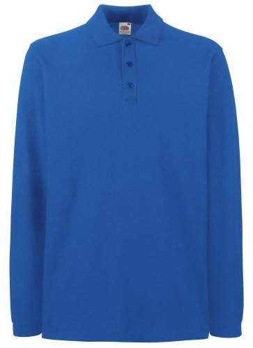 Fruit of the Loom Mens Premium Long Sleeve Polo Shirt (XL) (Royal)