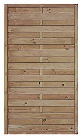 Preiswerter Sichtschutz Zaun Maß 100 x 180 cm (Breite x Höhe) aus Kiefer/Fichte Holz, druckimprägniert Berlin Massiv