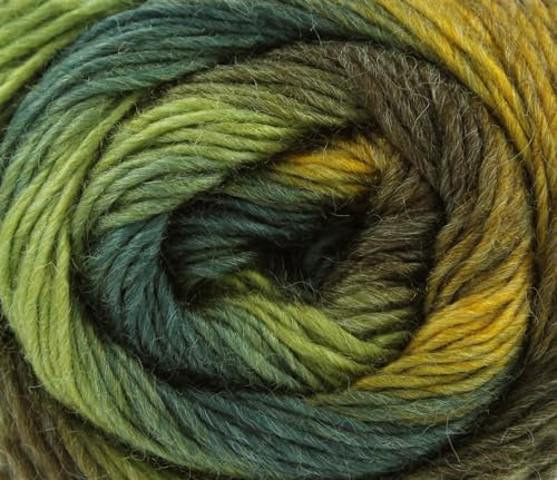 King Cole 100 g de ovillos de lana dk, color: mostaza verde con degradado