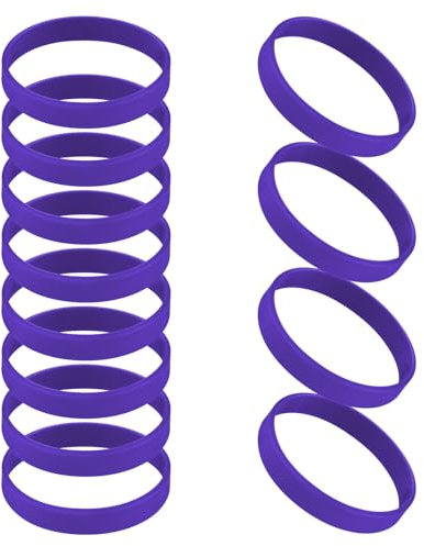 GOGO 12 Stück Silikonarmband Silikon Jelly Armbänder für Kinder, Gummi Armreifen für Partyzubehör- Lila
