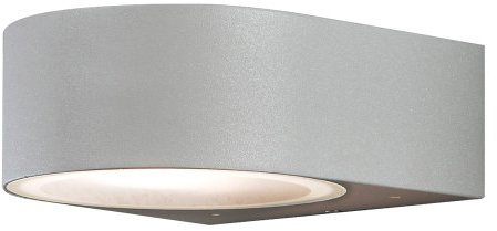 Konstsmide Teramo 7510-300 Wandleuchte B: 17cm T: 18,5cm H: 7cm / 1x40W / IP44 / lackiertes Aluminium/grau, Korpus: Grau
