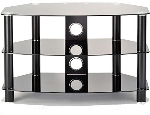 Ttap Vantage 1200mm Black Glass TV Stand For Up To 60 inch