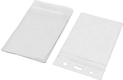 sourcing map Plastik Zip-verschluss Vertikal Ausweis Kartenhalter Case 5 teile Durchsichtig DE de