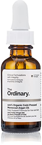 The Ordinary 100% Organic Cold-Pressed Moroccan Argan Oil, Nourishing and Hydrating Treatment for Skin & Hair, 30ml