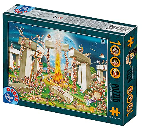 D-TOYS 2 Puzzle Cartoon Stonehenge 1000 Stück, Multicolored