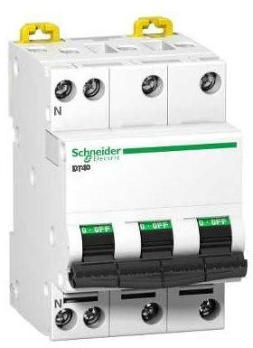 Schneider Electric - Disjoncteur prodis DT40N 3 pôles+N 6A a 40A courbe D - 6A