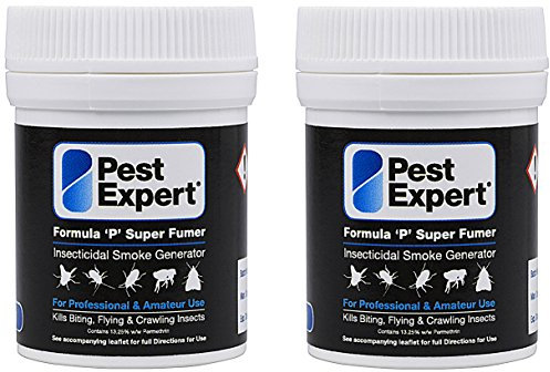 Pest Expert Carpet Moth Killer Super Fumer Smoke Bombs Strong Treatment 2 x 11g – Max Strength Moth Bomb, Fast-Acting for Effective Control, Professional Strength for Approved Amateur Use