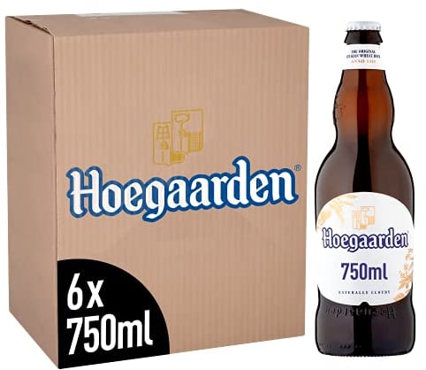 Hoegaarden Belgian Wheat Beer Large Bottle, 6 x 750 ml