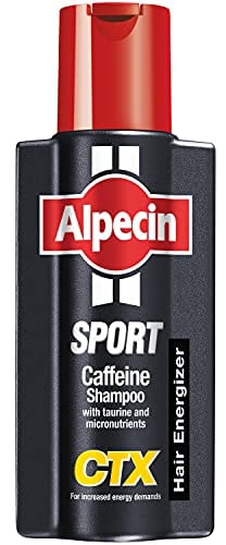 Alpecin Sport Caffeine Shampoo CTX with Taurine 250ml | Natural Hair Growth for Men | Energizer for Strong Hair | Hair Care for Men Made in Germany