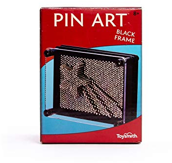 Toysmith Pin Art Fidget 3D Distraction Office Gift, Decor, Coworker gift, Dad 5, Black