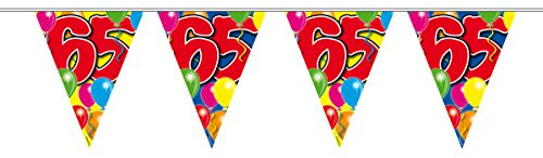 Girlande 10 m 65.Geburtstag Jubiläum Wimpelkette