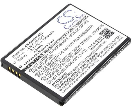 Batterie Compatible avec Samsung GT-I9103 Hercules SHW-M250L EB-F1A2GBU 3.7V 1300mAh