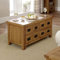The Furniture Market Rustic Oak 4 Drawer Storage Coffee Table – Functional Living Room Table, Large Drawers, Dual-Sided Storage, Dark Oak Finish, No Assembly Required - H 530mm x W 1100mm x D 520mm